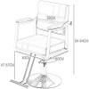 A1DFDFGOQSFG Hair Cutting Salon Chair Barber Chairs Heavy Duty Reclining Hydraulic Hair Styling Chair Hairdressing Lift Chair Salon Chairs Salon Styling Beauty Equipment (Color : Brown) (White) view 2