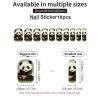 Cute Little Panda Nail Stickers 50 Sheets Gloss Nail Strips Bundle Long Lasting Gel Nail Stickers Art Decals Easy to Apply and Remove for Women DIY Decorations view 3
