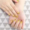 Cute Yellow Chicken Nail Stickers 50 Sheets Gloss Nail Strips Bundle Long Lasting Gel Nail Stickers Art Decals Easy to Apply and Remove for Women DIY Decorations view 4