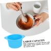 FRCOLOR 4-Piece Silicone Wax Melting Bowl Set High Temperature Resistant Wax Warmer Liners for Hair Removal and DIY Beauty Masks Includes Mixing Bowls and Scraper view 3