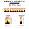 Yoga Meditation Nail Stickers 50 Sheets Gloss Nail Strips Bundle Long Lasting Gel Nail Stickers Art Decals Easy to Apply and Remove for Women DIY Decorations view 3