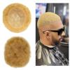 Blonde Hair Units for Black Men Full Poly PU Curly Afro Toupee for Man Human Hair Replacement 6MM Afro Hair System 22R# Light Blonde,8X10" (6MM Afro Curl) view 1