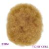 Blonde Hair Units for Black Men Full Poly PU Curly Afro Toupee for Man Human Hair Replacement 6MM Afro Hair System 22R# Light Blonde,8X10" (6MM Afro Curl) view 2