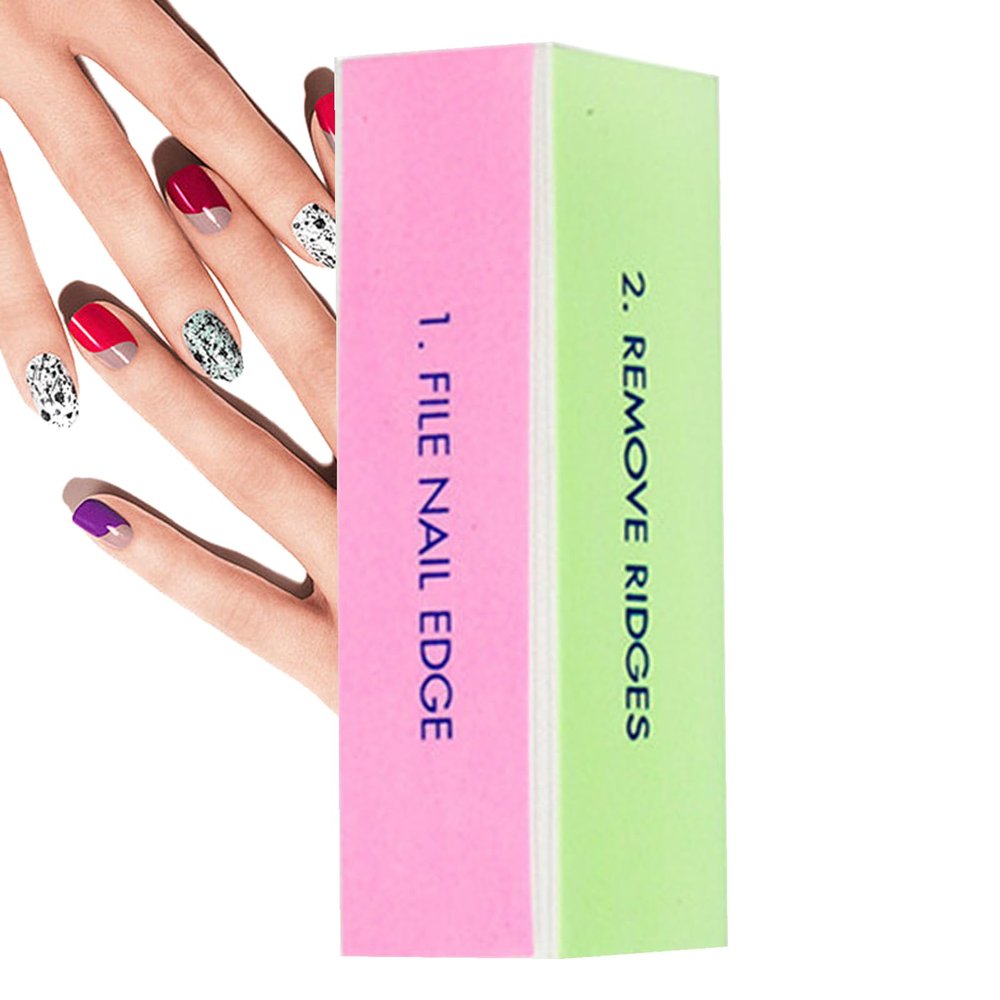4 Way Nail Buffer Block - Fingernail File Buff & Shine, Shape Smooth Buff Polish | Salonquality Natural & Acrylic Nail Care Tool, Portable Travel Kit for Optimum Natural Nail Care, 3.54x1.26x0.98 Inc