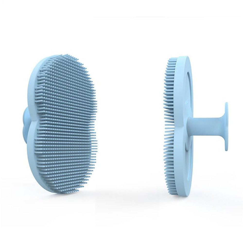Bath and Facial Cleansing Brush | Silicone Face Scrubber,Shower Scrub Brush, Soft Face and Egg Cleansing Scrub, Handheld Bath Scrubber for Women Men Home
