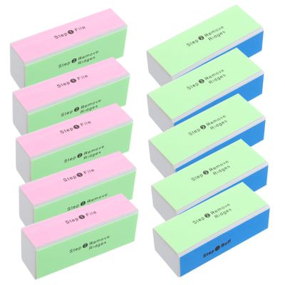 10pcs Buffer Block Professional Manicure Tools Nail Pedicure File and Sanding Buffing Grinding Art Pedicure Manicure File