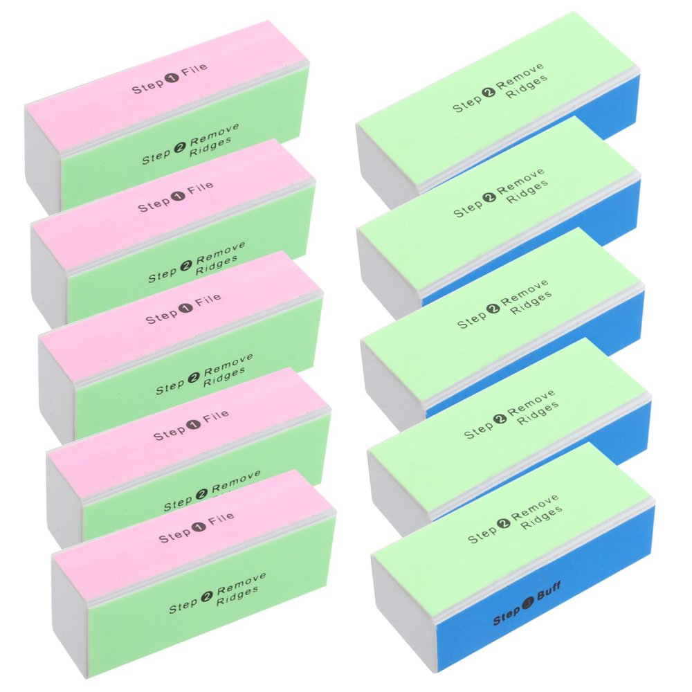 10pcs Buffer Block Professional Manicure Tools Nail Pedicure File and Sanding Buffing Grinding Art Pedicure Manicure File