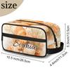 Joyousleap Starfish Seashell Coral Personalized Toiletry Bag for Women Men, Custom Name Ocean Beach Hanging Cosmetic Bag Makeup Case Travel Portable Pouch view 2