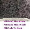 2MM Curly Toupee for Men Afro Curl Human Hair Units Black Coily Hair Replacement Full Poly Male Afro Hair System (#1B Natural Black, 2MM Afro Curl) view 4