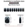 Grim Reaper Nail Stickers 50 Sheets Gloss Nail Strips Bundle Long Lasting Gel Nail Stickers Art Decals Easy to Apply and Remove for Women DIY Decorations view 3