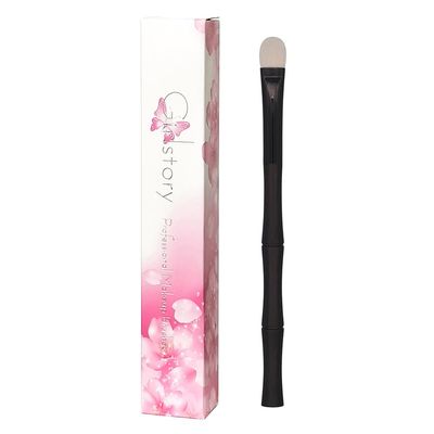 1pc Hand Crafted Makeup Brushes Soft Saikoho Goat Hair Powder Highlighter Eye Shadow Blending Brush Bamboo-shaped Ebony Wood Handle Professional Make Up Brushes (P21)
