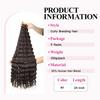RuiFei Ocean Wave Crochet Hair Extensions 30% Human Hair Mixed Deep Wave Braiding Crochet Hair 3 Packs Synthetic Soft Curly Braiding Crochet for Black Women 4# 24 Inch view 2