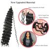 RuiFei Ocean Wave Crochet Hair Extensions 30% Human Hair Mixed Deep Wave Braiding Crochet Hair 3 Packs Synthetic Soft Curly Braiding Crochet for Black Women 4# 24 Inch view 4