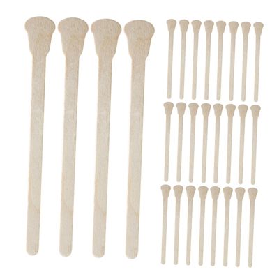 TOVINANNA 100Pcs Wooden Spatulas Disposable Hair Removal Sticks for Eyebrow Lip and Nose Waxing Travel Friendly Craft Applicator for Sensitive Skin