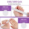 200Pcs 100/180 Grit Nail Files, Professional Double Sided Emery Board for Natural and Acrylic Nails, Reusable Fingernail Files Bulk, Manicure Tools for Salons Home Pedicure Beauty view 3