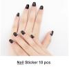 Cute Black Pug Nail Stickers 50 Sheets Gloss Nail Strips Bundle Long Lasting Gel Nail Stickers Art Decals Easy to Apply and Remove for Women DIY Decorations view 2