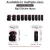 Cute Black Pug Nail Stickers 50 Sheets Gloss Nail Strips Bundle Long Lasting Gel Nail Stickers Art Decals Easy to Apply and Remove for Women DIY Decorations view 3