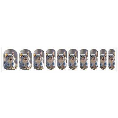 Funny Cute Squirrel Nail Stickers 50 Sheets Gloss Nail Strips Bundle Long Lasting Gel Nail Stickers Art Decals Easy to Apply and Remove for Women DIY Decorations
