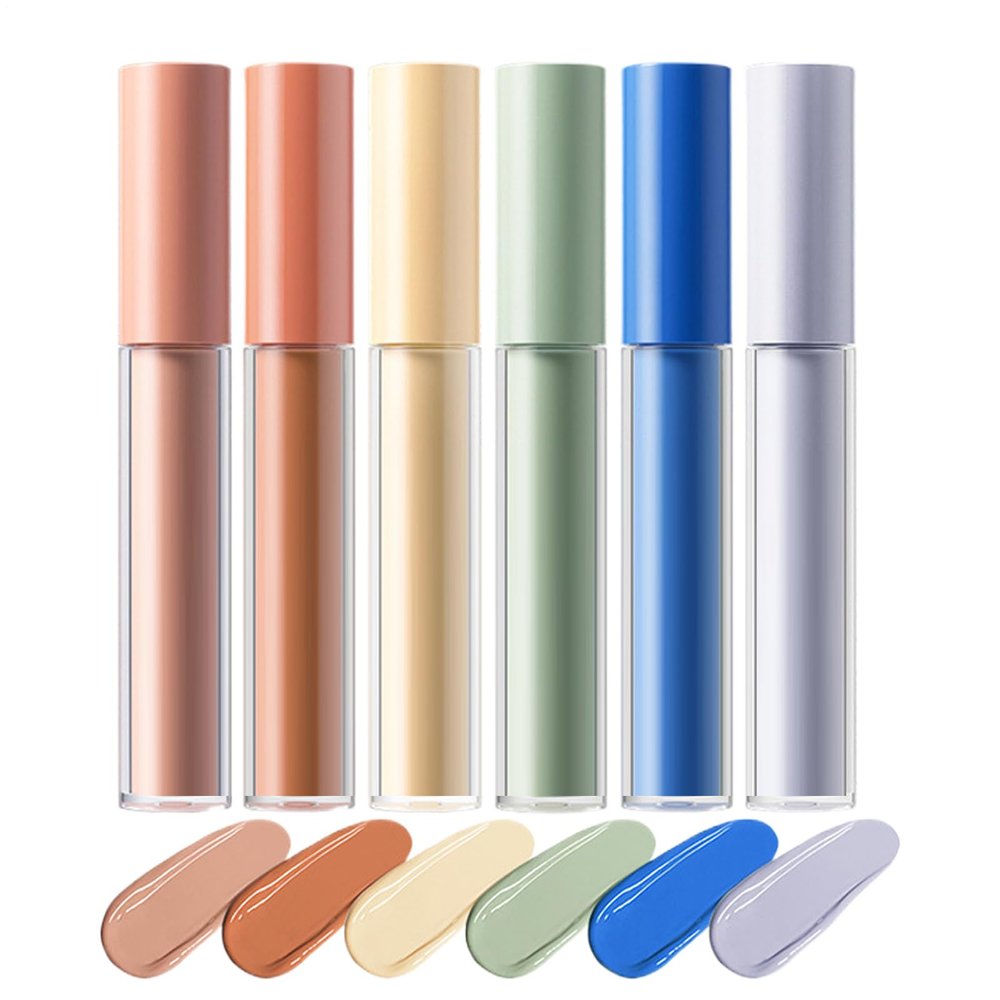 6X Full-Coverage Concealer Liquid Concealer,3ml Long-Lasting Highlighter Contour Stick Undereye Concealer, For Face Mature Skin Discoloration