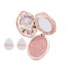 Flower Knows Strawberry Rococo Embossed Blush & Powder Puffs Set,Pink Matte Finish,Buildable & Blendable Makeup Blush for cheeks,Soft & Long-lasting for Girls & Women(01 Angel Chanson) view 1