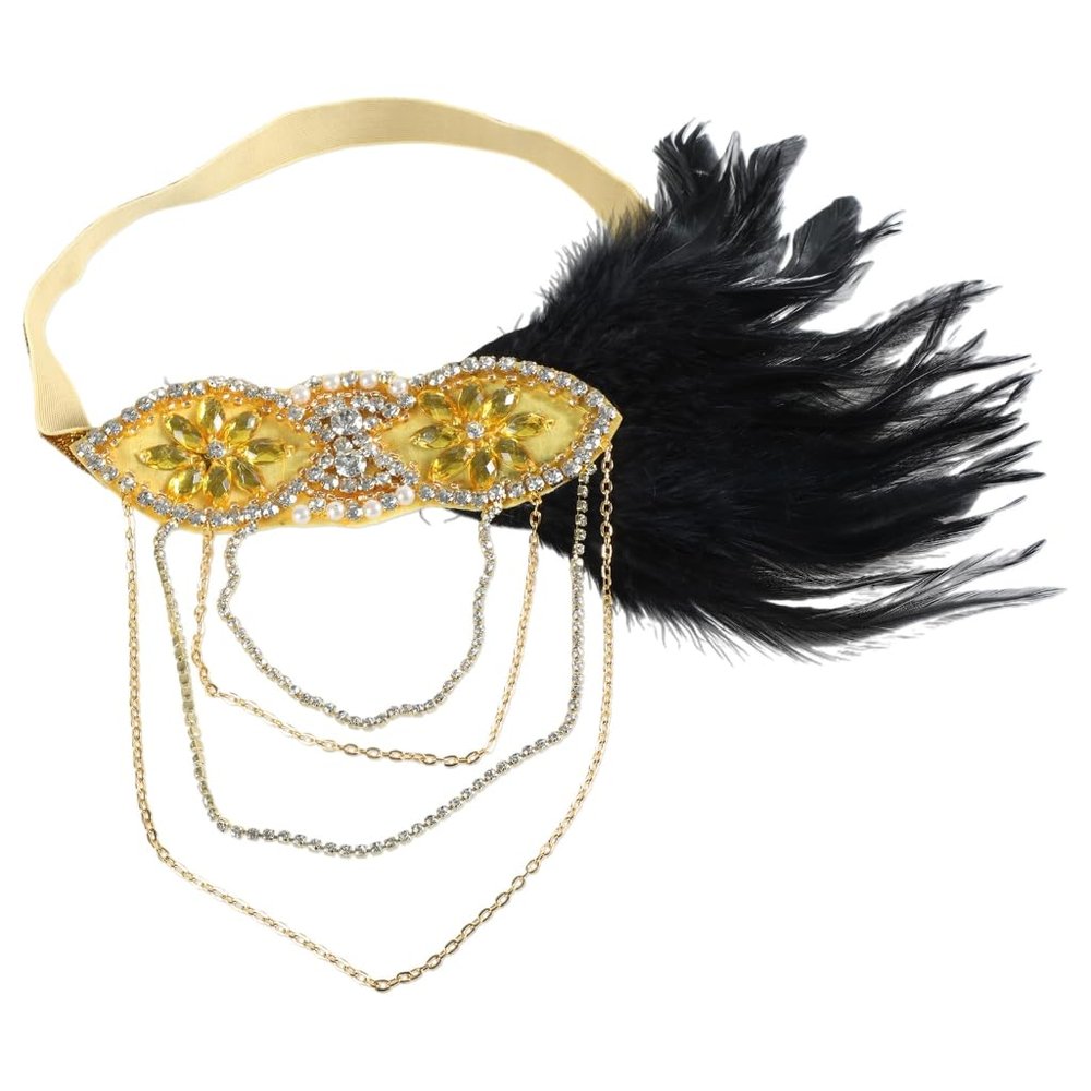1920s Headpiece Flapper Headband Roaring 20s Hair Accessories Vintage Clip Sequins Hoop