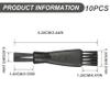 10PCS 2.4 Inch Double-Sided Clipper Cleaning Brush for Razors, Shaver, Hair Trimmer Barber Shop view 3