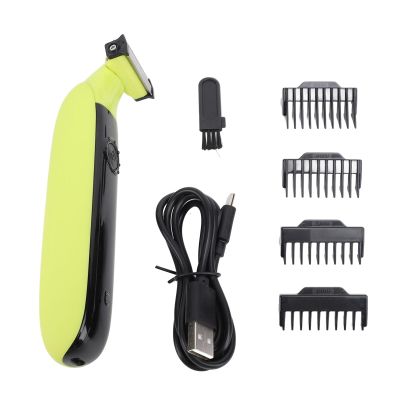 Men's Electric Body Hair Trimmer, Water with Skin Protector, 4 Guard Combs for Trimming