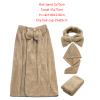4Pcs/Set Women Wearable Bath Wrap With Towel Headband Hair Dry Sweet Bow Microfiber Coral Bathrobe Blanket view 2