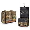 Tangopi Travel Hanging Toiletry Bag for Women Men Easter Rabbit Floral Egg Large Makeup Organizer Portable Cosmetic Pouch Waterproof Bathroom Wash Bag view 2
