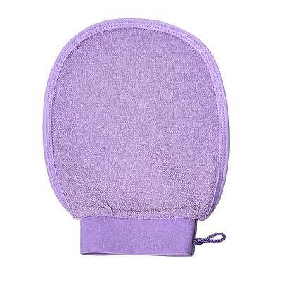 Exfoliating Glove for Body Shower Scrubber Exfoliator Dead Skin Remover Korean Kessa Glove Reusable,Natural Purple(1 Pack)
