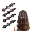 4PCS Sparkling Crystal Stone Braided Hair Clips, Braided Hair Clips for Women, Double Layer Metal Hair Accessories for Styling Braids and Updos (E-Mixed Load) view 1