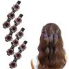 4PCS Sparkling Crystal Stone Braided Hair Clips, Braided Hair Clips for Women, Double Layer Metal Hair Accessories for Styling Braids and Updos (A-Champagne) view 1