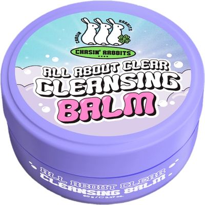 CHASIN' RABBITS All About Clear Cleansing Balm 3.17 oz, Vegan Makeup Remover, Chestnut Extract and Rice Water Face Wash for Pore Cleansing, Facial Cleanser for Sensitive Acne Skin, Korean Skincare
