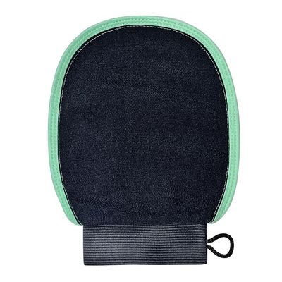 Exfoliating Glove for Body Shower Scrubber Exfoliator Dead Skin Remover Korean Kessa Glove Reusable,Natural Black(1 Pack)