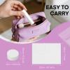 Classycoo Compressed Towel 120 PCS with 2 Carrying Cases,Disposable Mini Tablets Portable Face Towel Cotton Coin Tissue for Travel, Camping, Hiking, Sport, Home Hand Wipes, Outdoor Activities (Purple) view 2