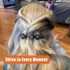 4PCS Sparkling Crystal Stone Braided Hair Clips, Braided Hair Clips for Women, Double Layer Metal Hair Accessories for Styling Braids and Updos (C-Deep Purple) view 2
