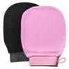 Exfoliating Glove for Body Shower Scrubber Exfoliator Dead Skin Remover Korean Kessa Glove Reusable,Natural Black+Pink(2 Pack) view 1