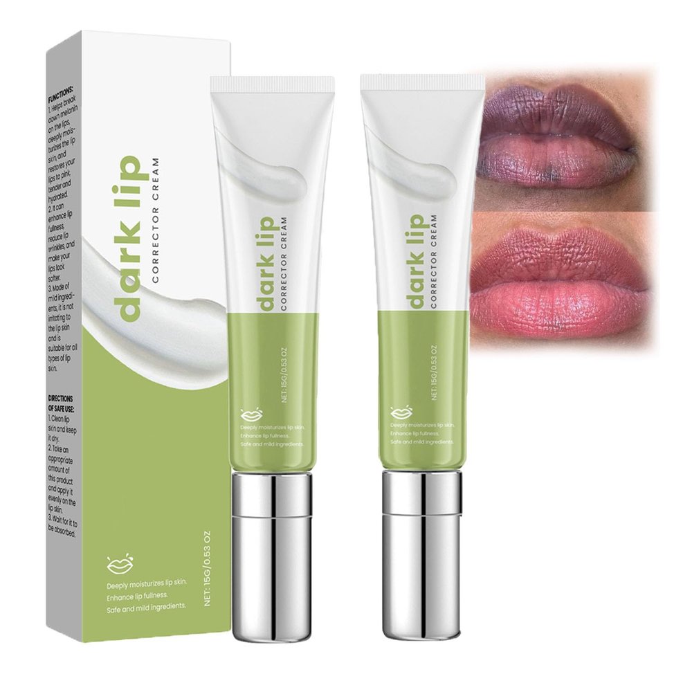 Dark Lips Cream,15g Dark Lip Corrector Cream Treatment Creams, Helps Lighten Darklips, Deep Hydrating & Nourishing, Wrinkle Repair Balm Essence Unisex (2pc)