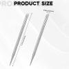 2Pcs Nail Cleaning Cuticle Stick Stainless Steel Cuticle Pusher Nail Cleaner Remover Cutter Remover Dead Skin Polish Peeler Scraper Professional Manicure Pedicure Tool for Fingernails Toenails view 2