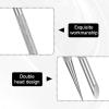 2Pcs Nail Cleaning Cuticle Stick Stainless Steel Cuticle Pusher Nail Cleaner Remover Cutter Remover Dead Skin Polish Peeler Scraper Professional Manicure Pedicure Tool for Fingernails Toenails view 3