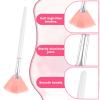 2 Pcs Face Mask Applicator Fan Brushes for Facial Soft Skincare Esthetician Makeup Brushes Cosmetic Tools for Mud Cream Peel view 3