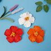 10 Pcs Flower Hair Clips for Women, 3.94 Inch Hibiscus Hawaiian Flower Clips for Hair Accessories, Beach Party (White) view 3