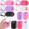 100pcs Breast Cancer Awareness Gifts for Women Pink Ribbon Mini Folding Makeup Mirror Bulk Round Pocket Portable Mirror Breast Cancer Awareness Accessories for Girls Survivor Party Favors Supplies view 1