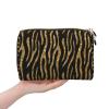 GOAYETN Gold Black Zebra Print Makeup Bag For Woman Leather Cosmetic Case Toiletry Bag Travel Portable Make Up Organizer view 4