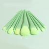 10 pcs green makeup brushes set complete with loose powder brushes and makeup brushes view 3