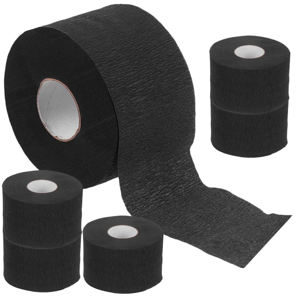 BATHVEVE 6pcs Disposable Barber Neck Strips Hair Cutting Neck Paper for Salons Waterproof and Adhesive Tape Hairdresser Strips for Professional Use