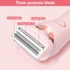 Electric Shaver, 2 in 1 Women's Body Shaver, Hair Remover, Electric Lady Razor, Waterproof Electrics Bikini Trimmer for Women (Pink+Blue) view 3