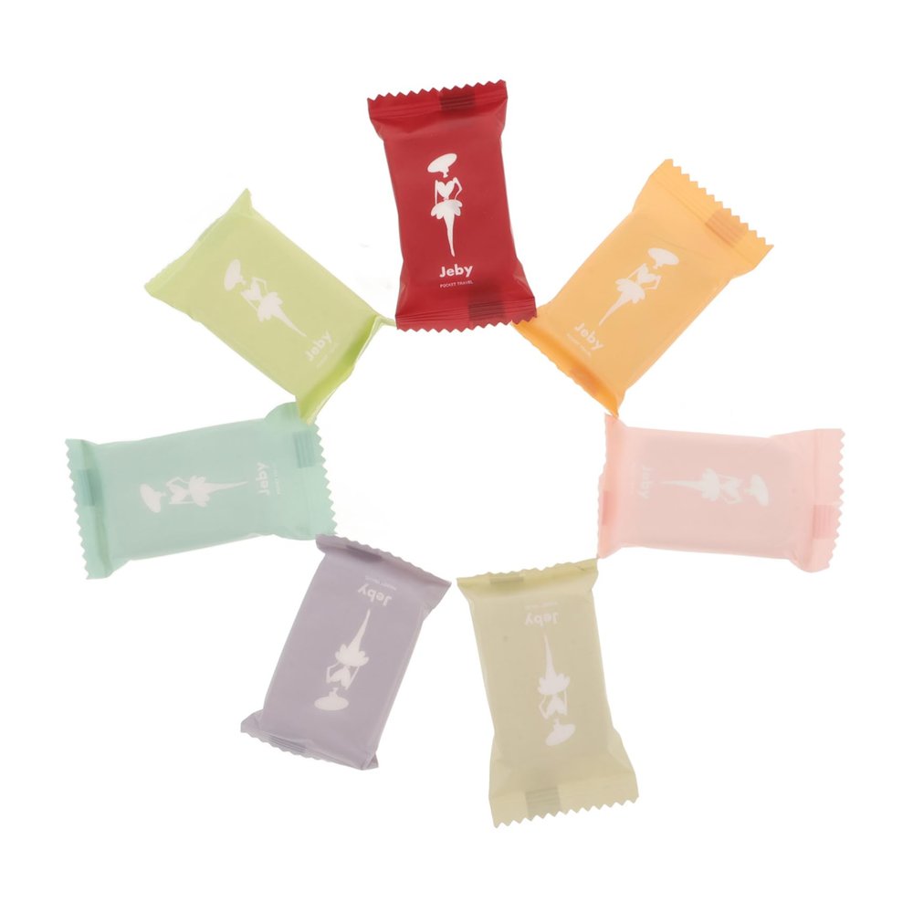 FOMIYES 7pcs Large Thick Cotton Towels Portable Compressed Facial Wipes for Travel Hiking Single Use Disposable Hand Towels