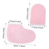 DEARMAMY Beauty Gloves Set 4 Pairs of Moisturizing Foot Covers for Personal Spa Protective Pink and White Gloves for Foot Care for Dry Skin Treatment view 2