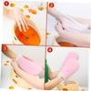 DEARMAMY Beauty Gloves Set 4 Pairs of Moisturizing Foot Covers for Personal Spa Protective Pink and White Gloves for Foot Care for Dry Skin Treatment view 3